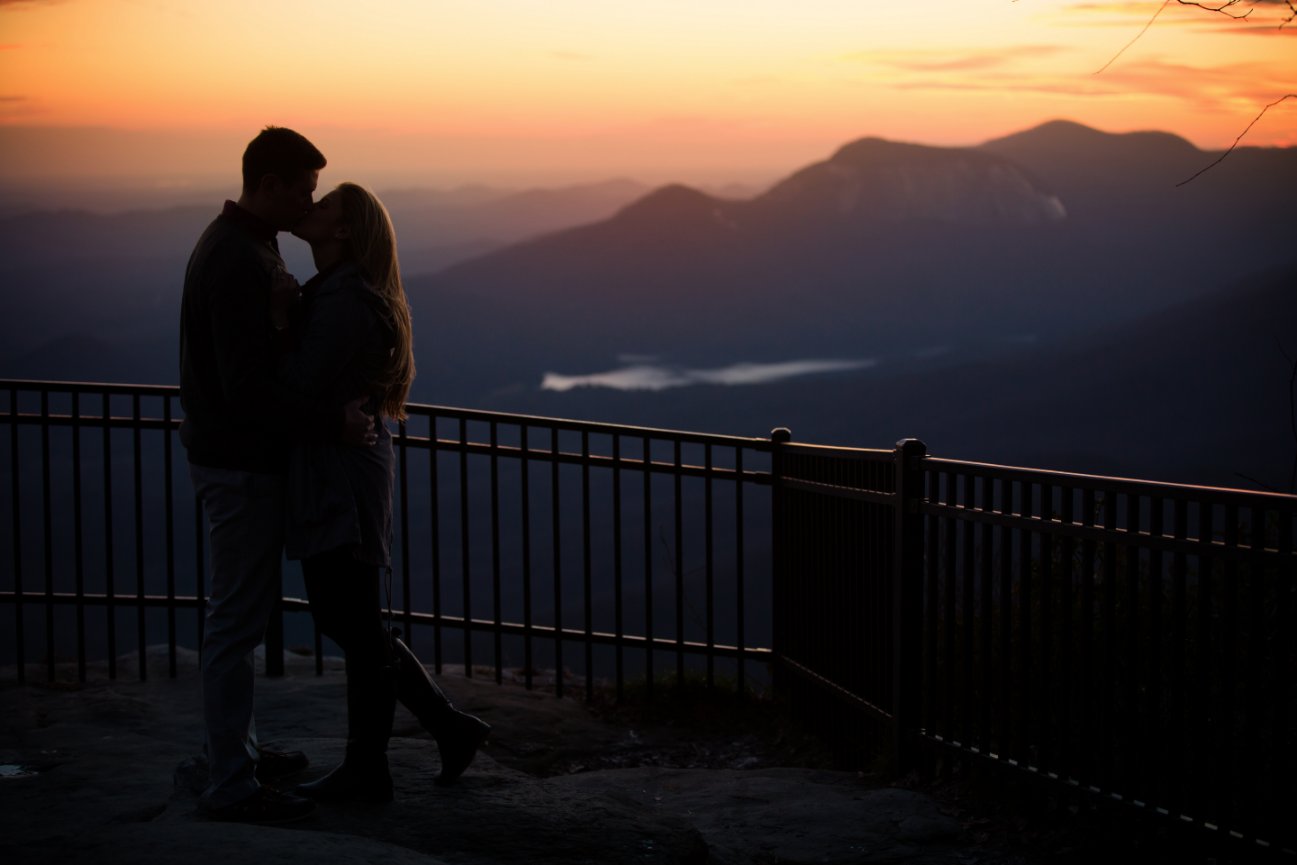 Mountaintop Waterfall Engagement Session - Katie + Jake - Asheville NC