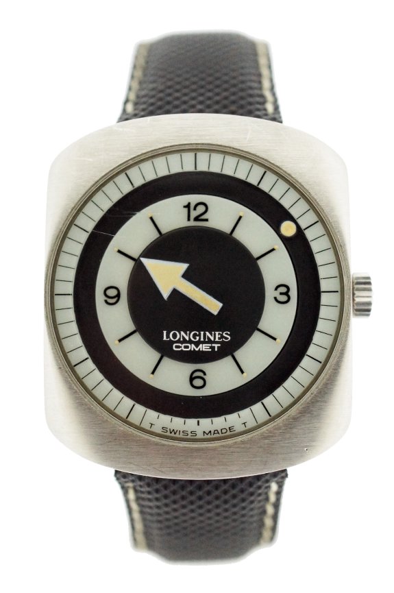 Longines Comet Black Mystery Dial 1969 Roy Sacha Davidoff SA