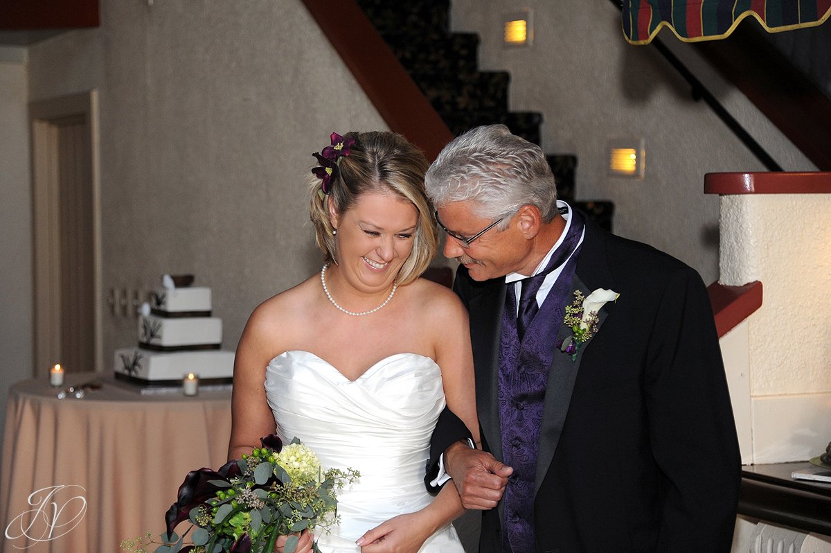 bride and father walking down isle, bride with father photo, bridal party photo, wedding photography, Saratoga Wedding Photographer, Longfellows