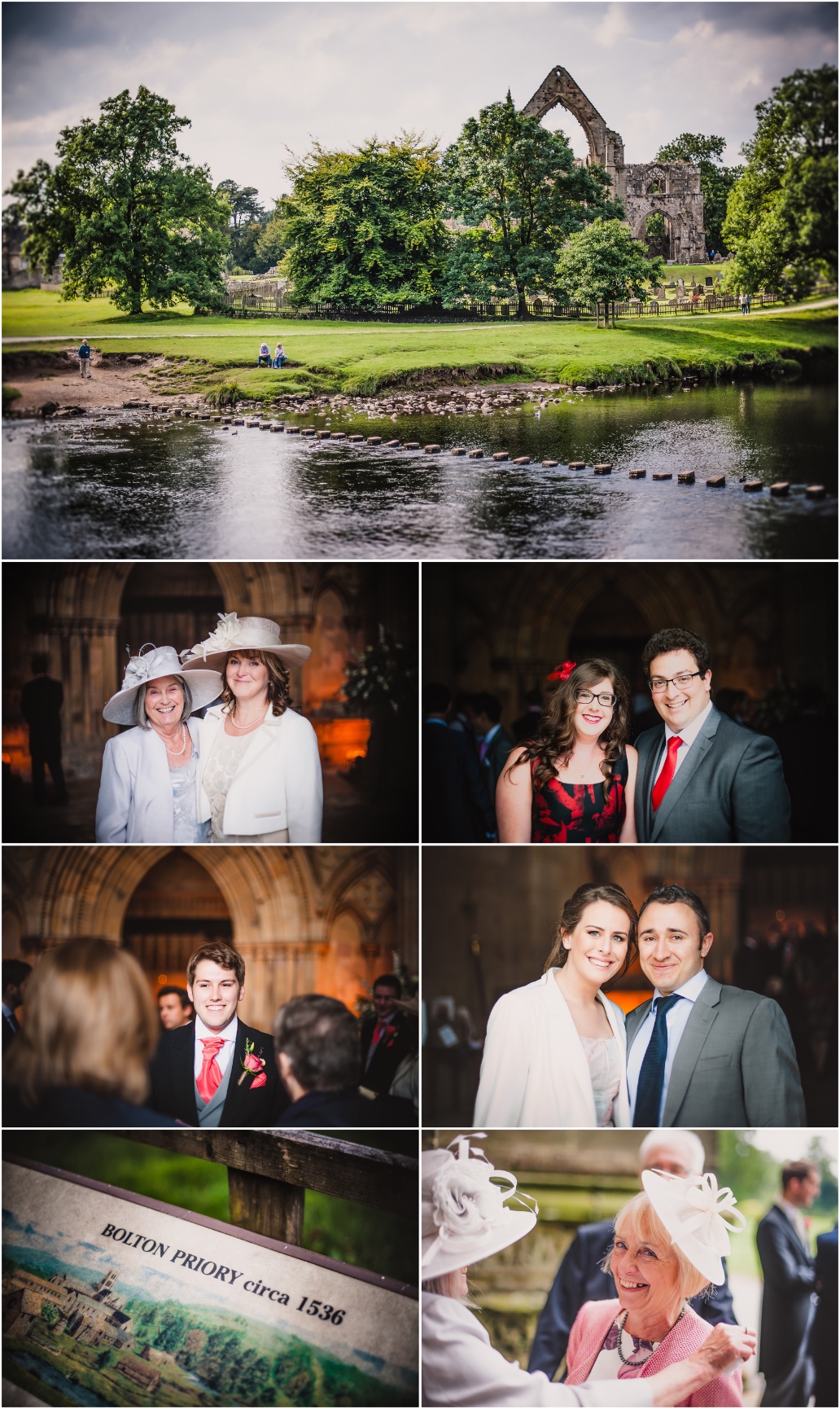 Bolton Abbey wedding photograph of wedding guests