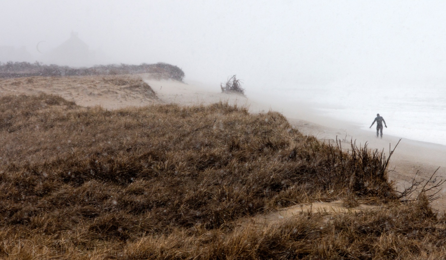 Kiteboarding During a Squall at Madaket Beach, Nantucket
