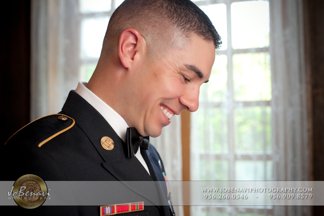 Groom getting ready at Chachalaca Inn, Los Fresnos , Texas
