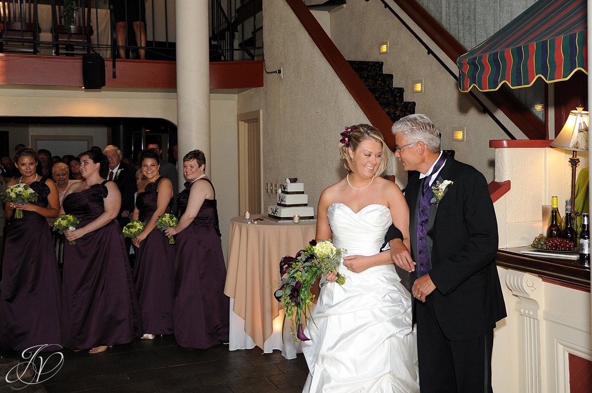 bride and father walking down isle, bride with father photo, bridal party photo, wedding photography, Saratoga Wedding Photographer, Longfellows