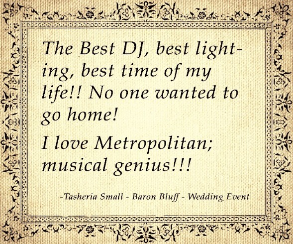 Alabama Wedding DJ Disc Jockey 