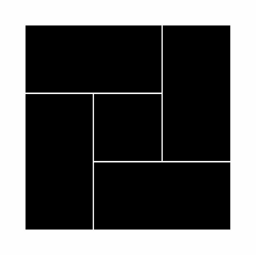 8x8- 5 images- Four_Rectangles_One_Square