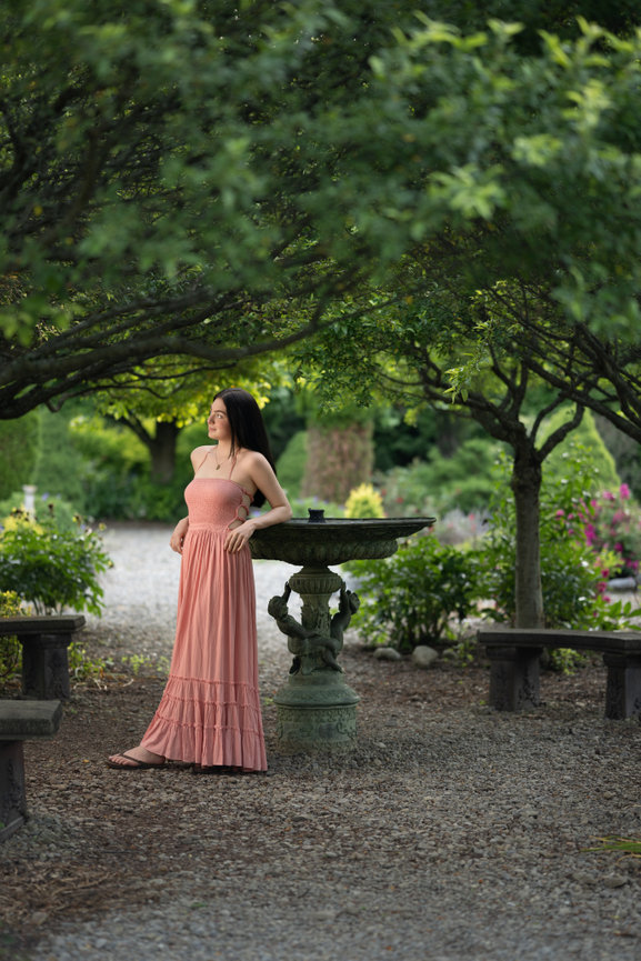 Senior Portraits at Sycamore Hill Gardens Syracuse NY Senior Photographer
