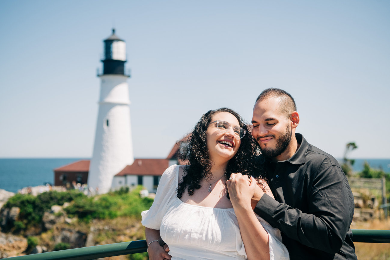 Ashley & Mason's Engagement Proposal at Portland Head Light