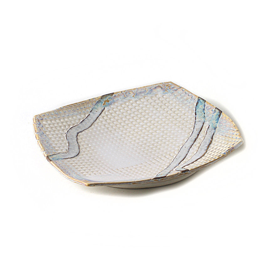 wave decorated plate