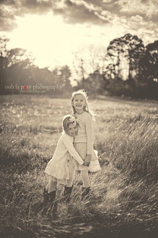 Valentine's Day Silly Sisters, Spring Texas Child Photography