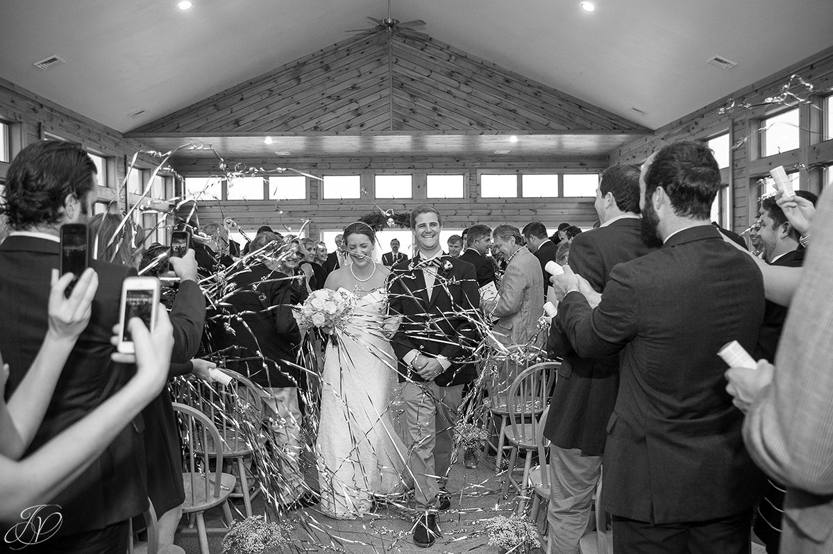 fun bride and groom ceremony exit