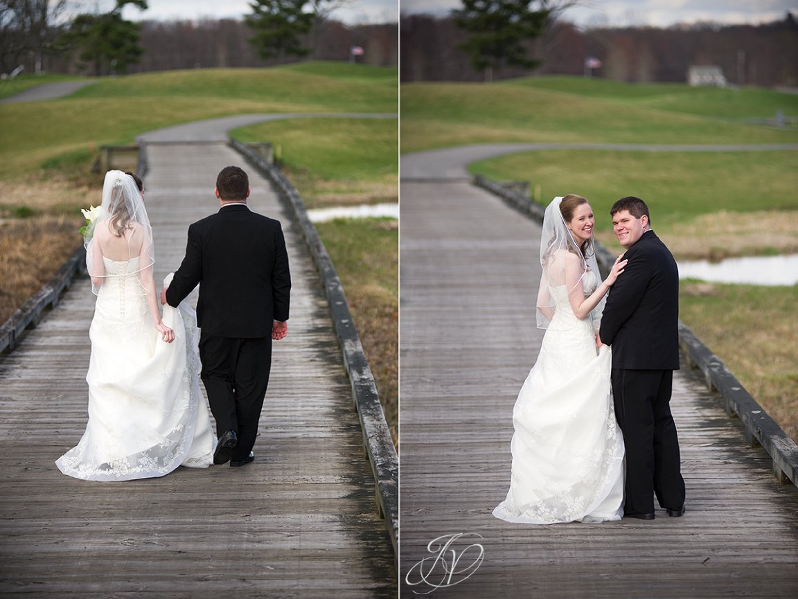 bride and groom candid, bride and groom on bridge photo, Saratoga National Golf Club wedding, Saratoga Wedding Photographer, wedding photographer saratoga ny