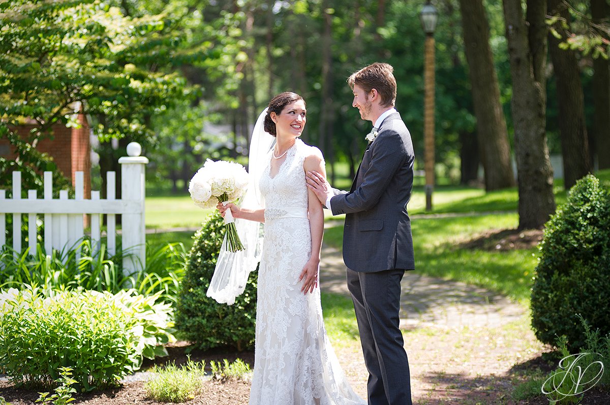 smiling bride with groom, beautiful candid at pruyn house, bride and groom portrait, pruyn house wedding, Wedding at The Pruyn House, Albany Wedding Photographer