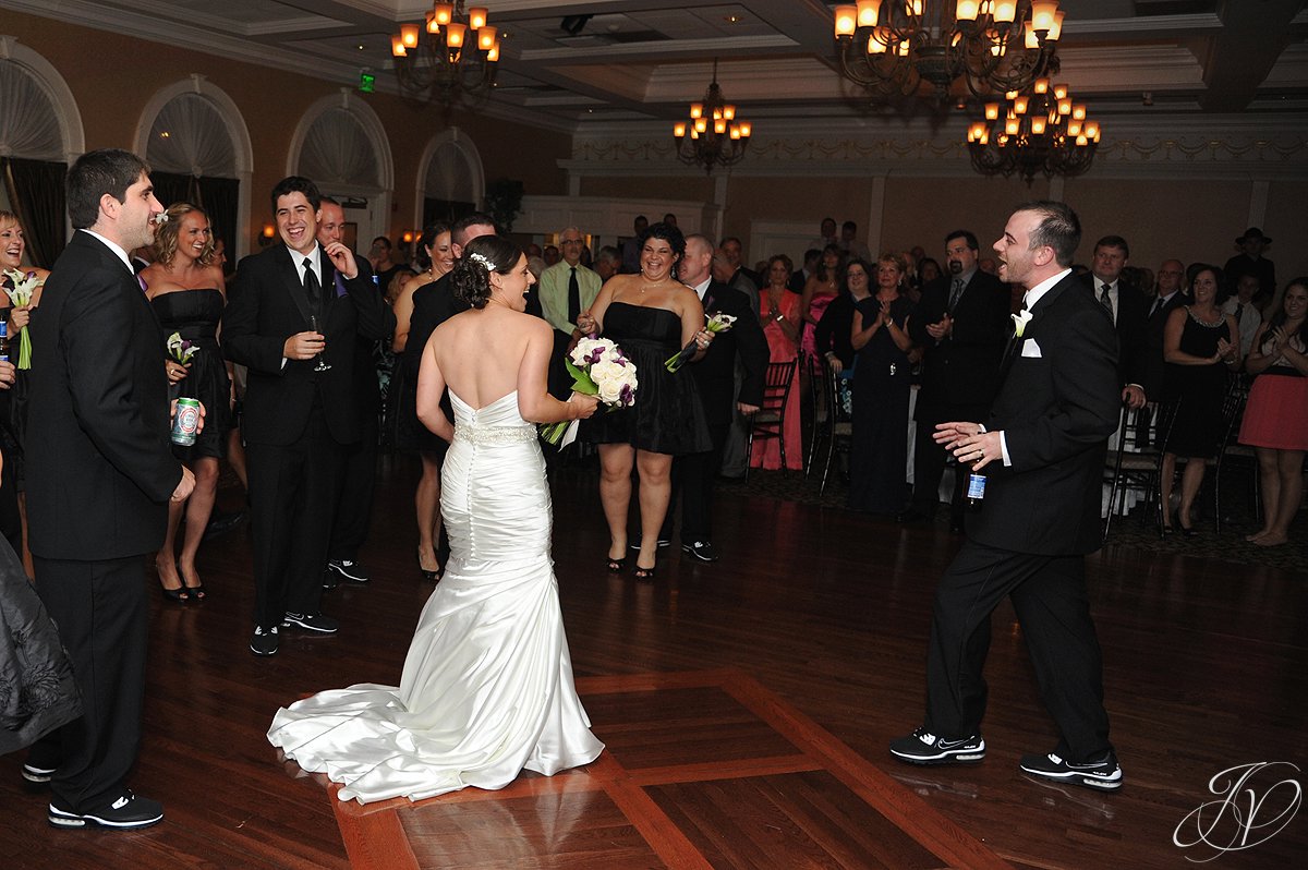 first dance photo, wedding party dancing, The Glen Sanders Mansion, Albany Wedding Photographer, reception hall photo