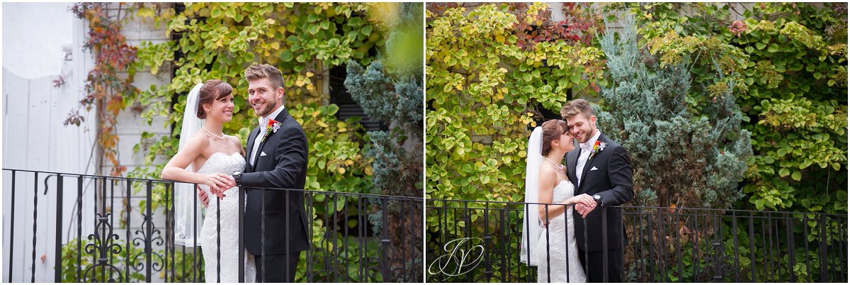 romantic bride and groom fall glen sanders mansion wedding