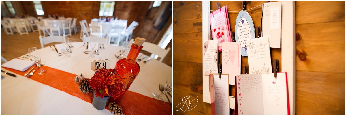 fall reception details mansion inn rustic barn reception