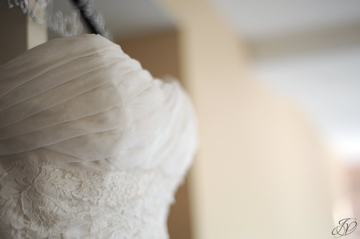 unique bridal gown detail shot