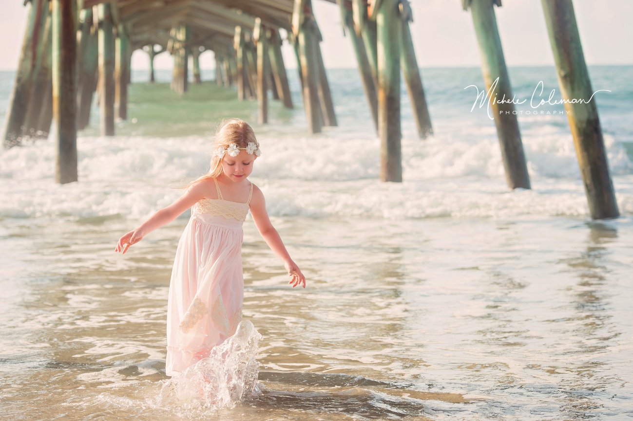 Kinzlei's Whimsical Beach Portrait Session-Surfside Beach - Michele Coleman  Photography