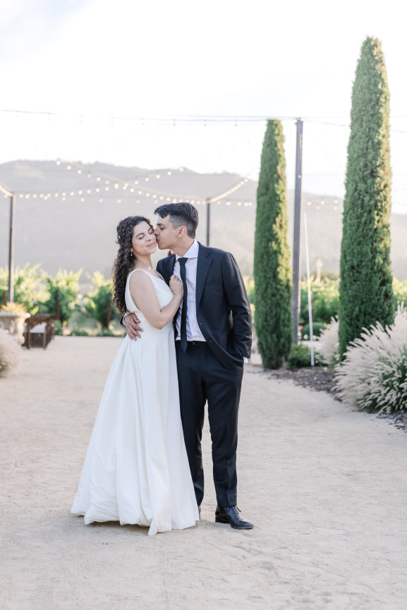 Bride and Groom during sunset photos photographed by Studio J Photography