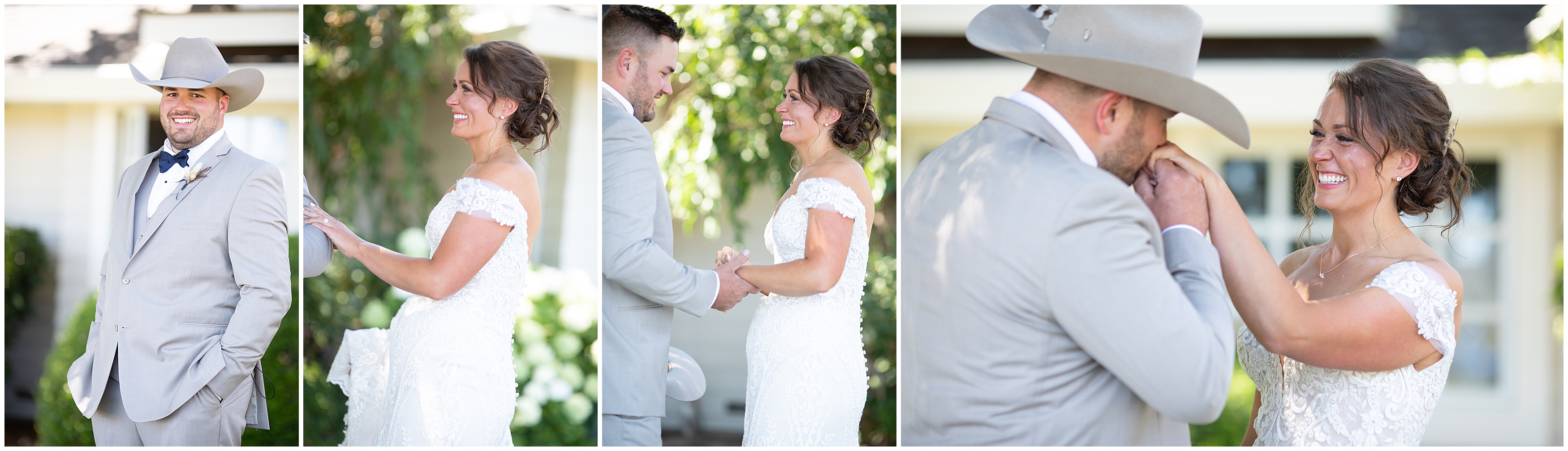 Bride and Groom During a first look in Sonoma California