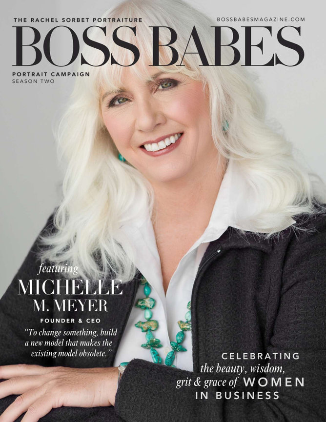 Michelle Meyer on the cover of Boss Babes Magazine