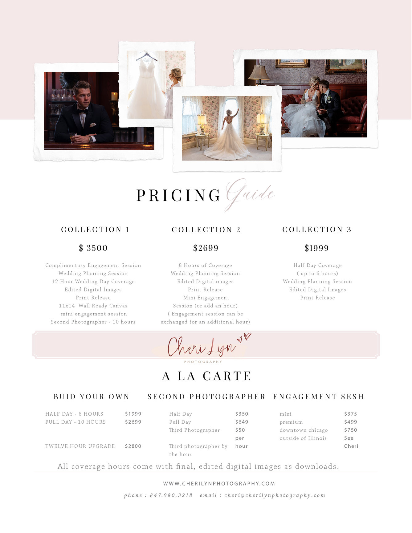 WEDDING PRICING - Cheri Lyn Photography