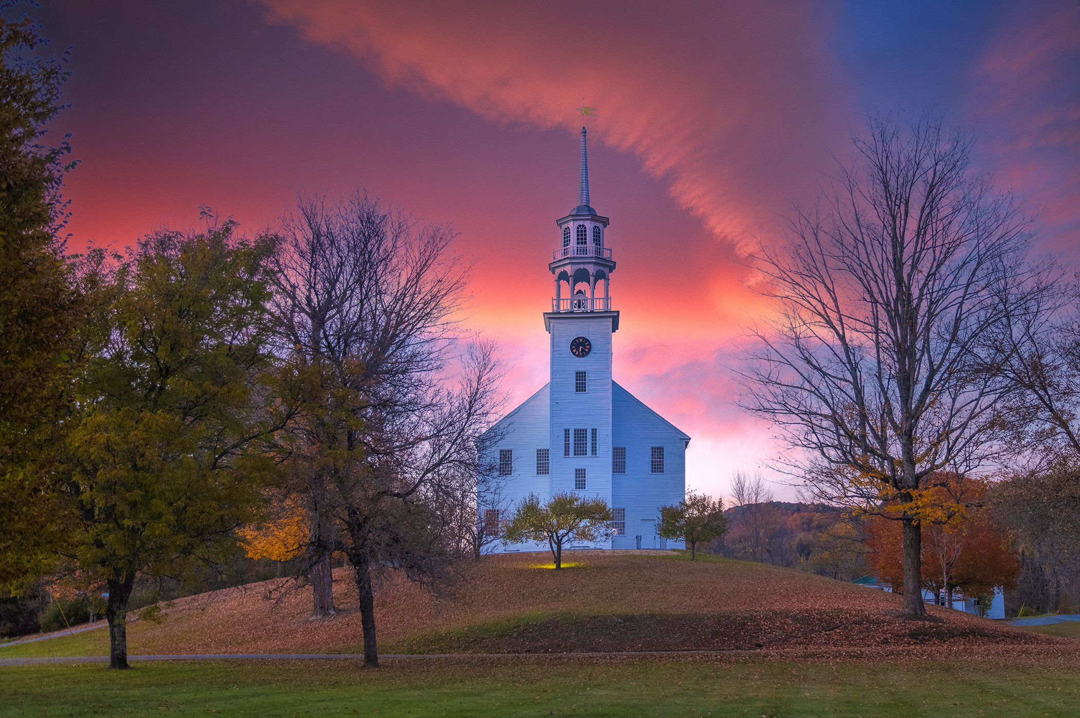 Strafford, Vermont at twilight Jim Zuckerman photography & photo tours