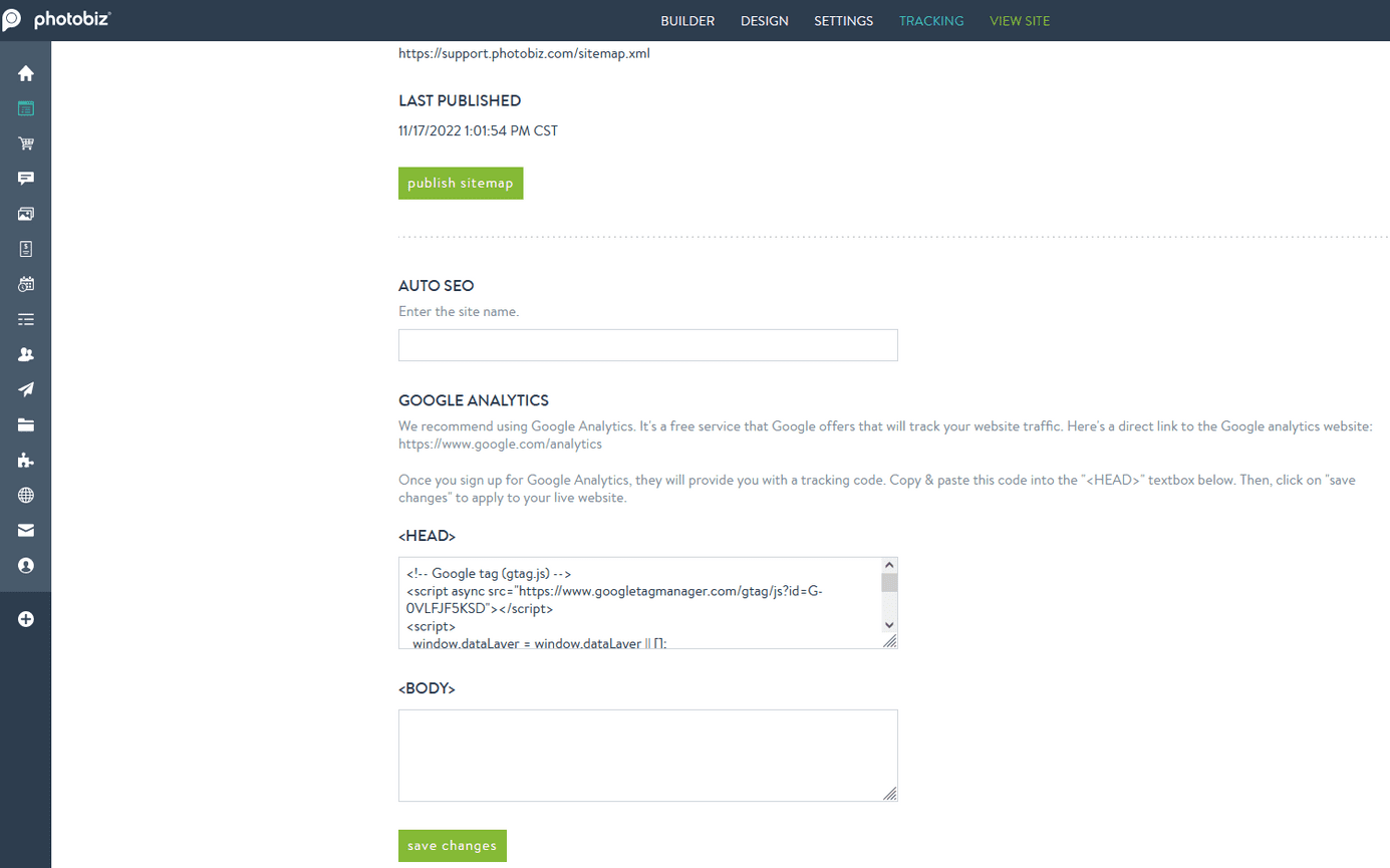 How do I add Google Analytics tracking to my website?