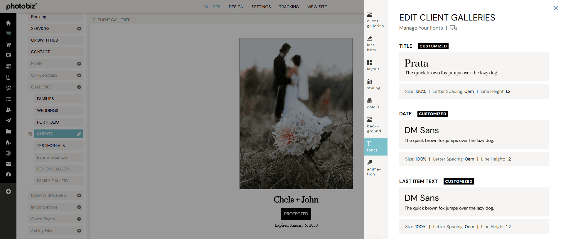 How To Use Client Gallery Blocks - PhotoBiz Knowledge Base