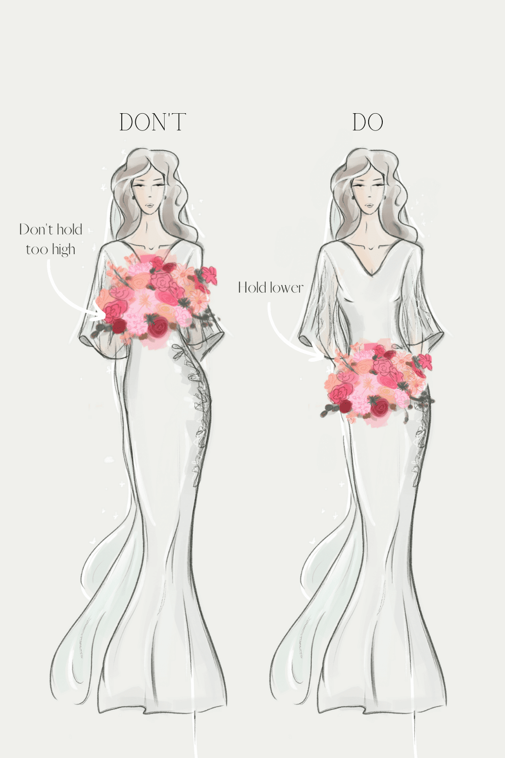 How to Hold Your Bridal Bouquet