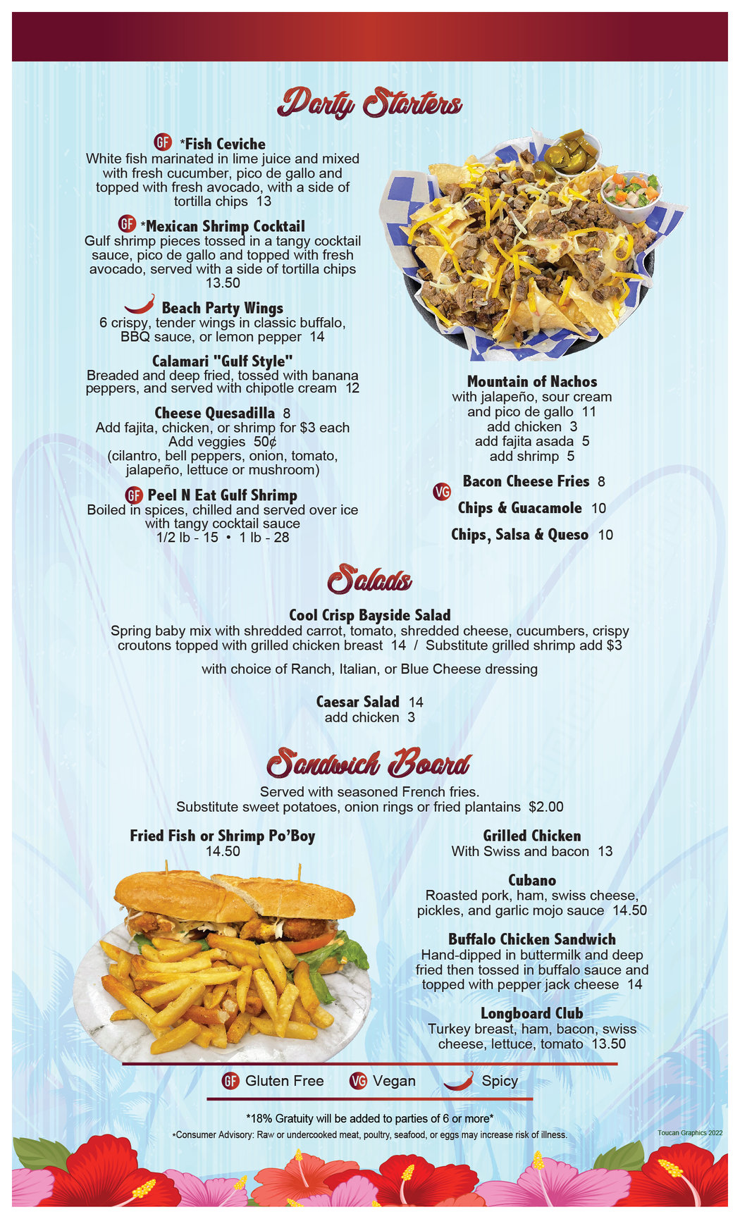 FOOD MENU LongBoard Bar & Grill