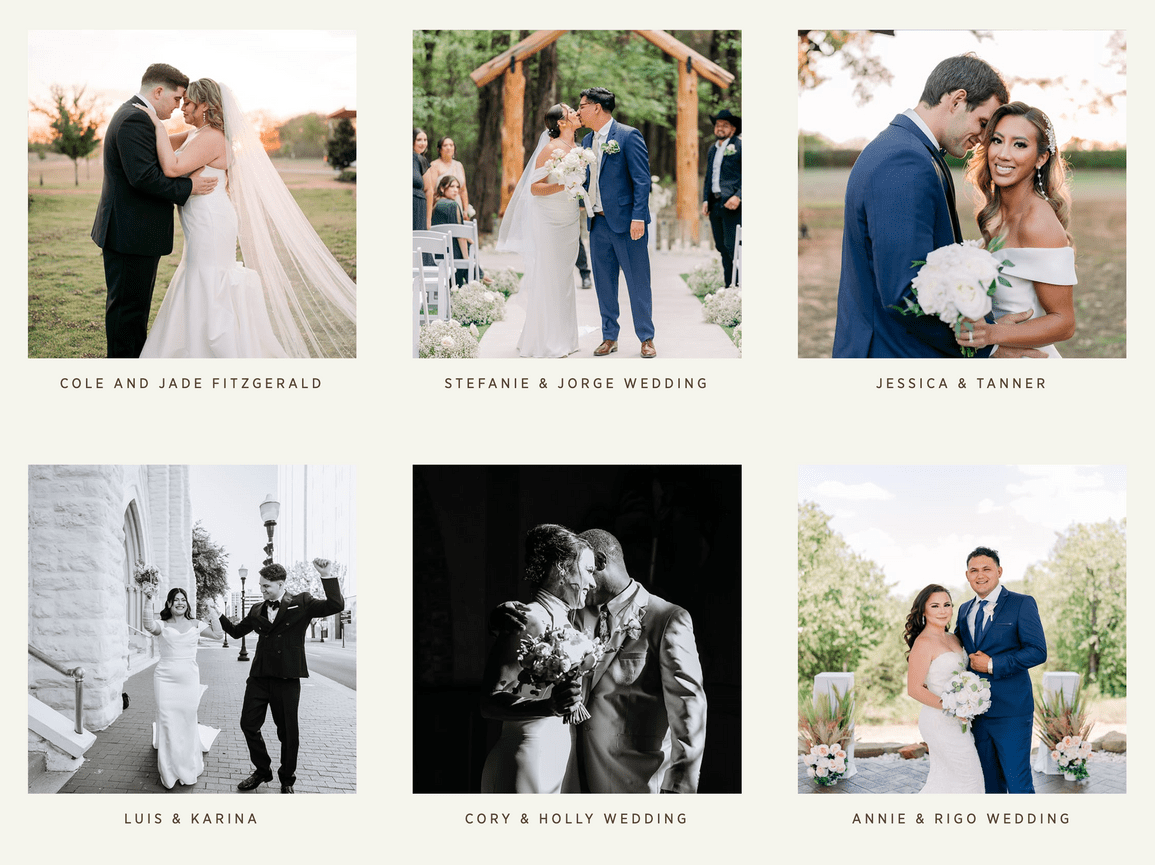 Elegant wedding photography for couples and small businesses in Waxahachie, TX, guided by Brittney's hands-on approach.