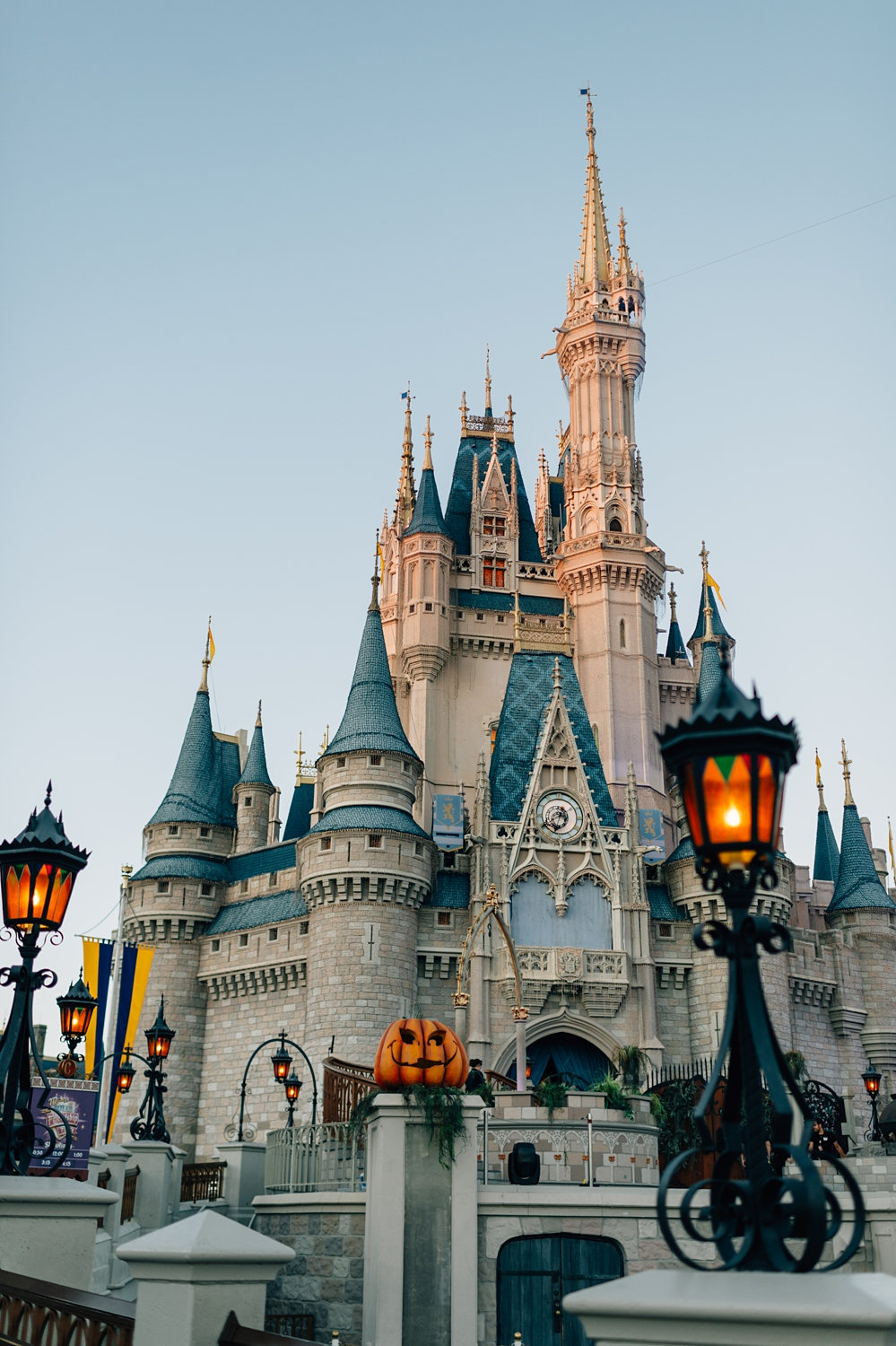 Cinderella's castle fall decorations, Cinderella's castle Halloween