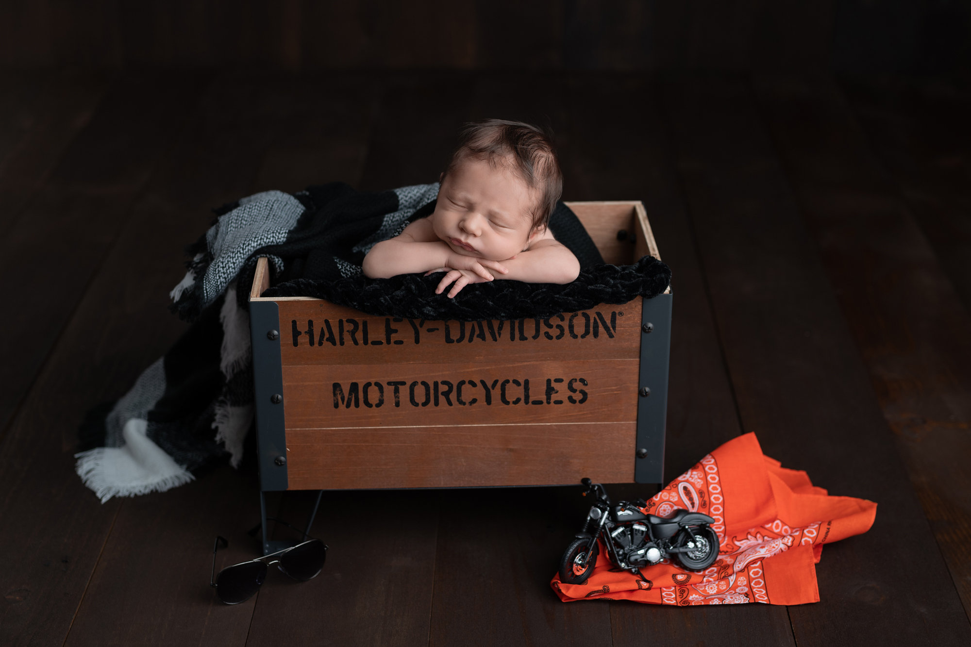 Motorcycle themed Newborn Session / Attleboro Newborn Photographer - Jenee  Cook Photography